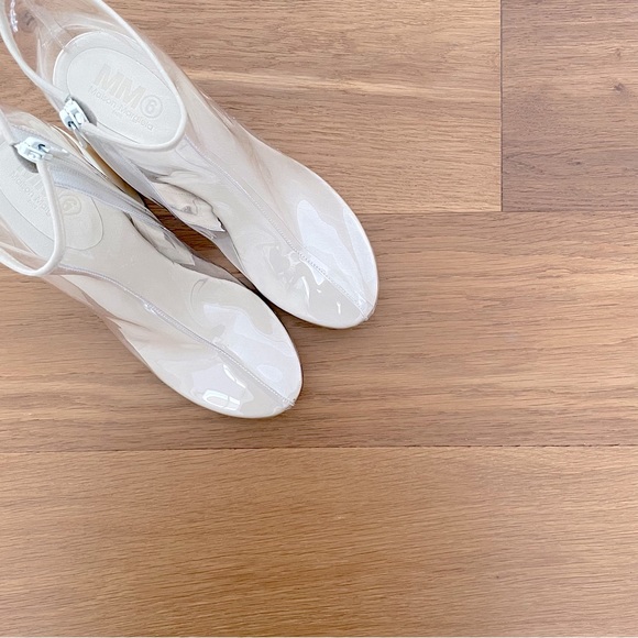 MM6 Maison Margiela SSENSE Exclusive Transparent PVC Flare Heel Boots, IT39 - Picture 6 of 13